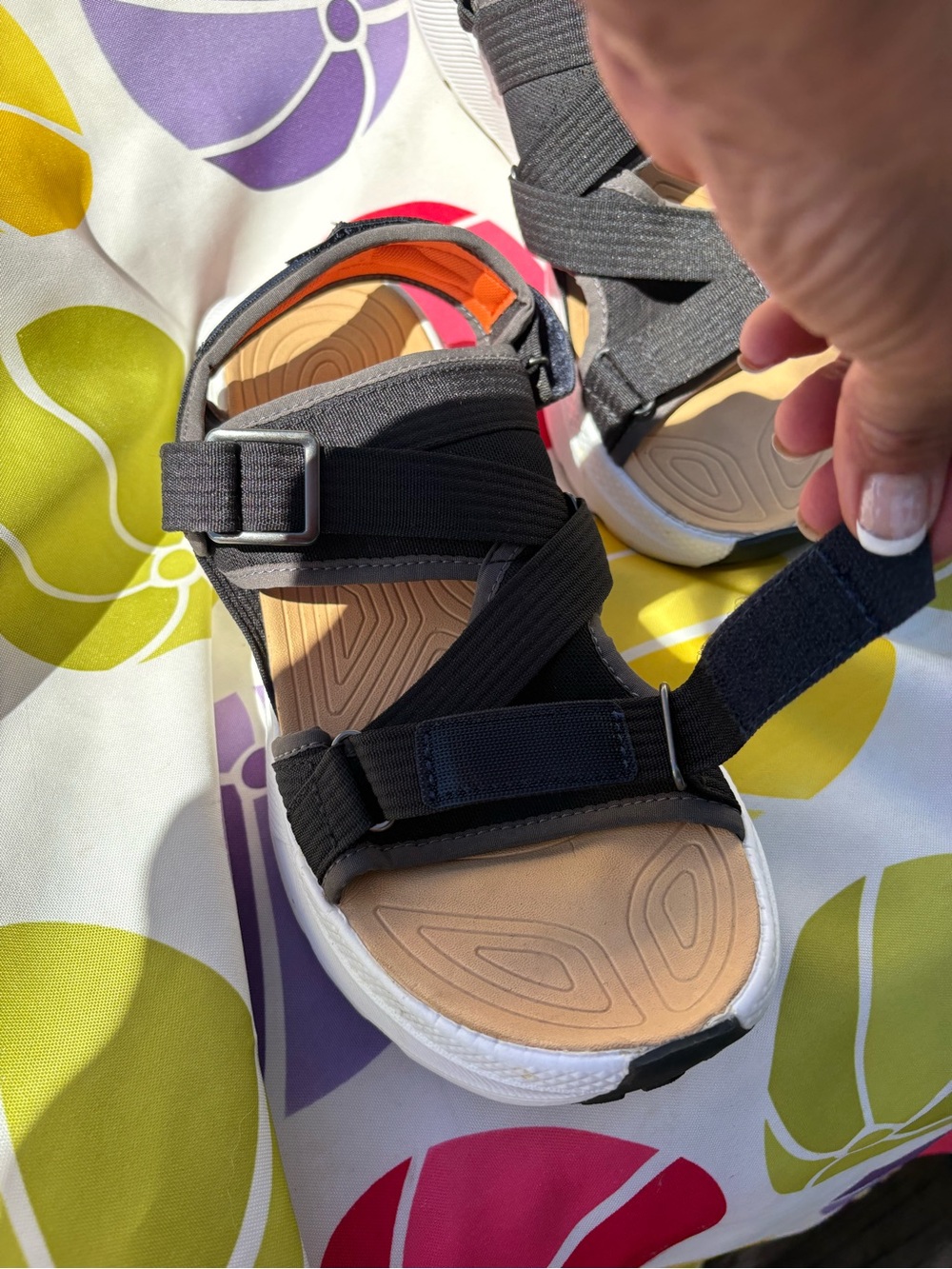 Vibram Black Strappy Men's Sandals
